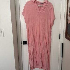 Tahari Blush Pink Linen Dress
